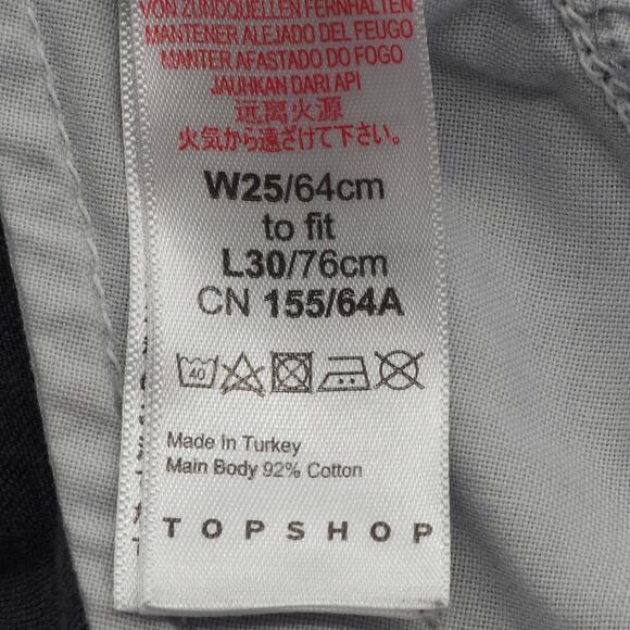 Topshop Jeans Womens 2 Gray Ankle Skinny Distressed Jamie - Picture 8 of 14